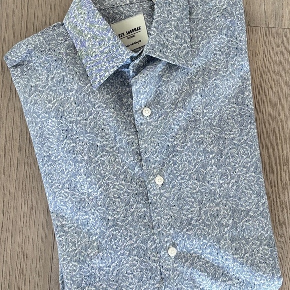 Ben Sherman Slim Fit Tailored Dress Shirt - Blue/White 15 (32-33) - Picture 1 of 9